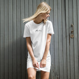 Robe t-shirt en coton bio Moula Paris - Centré